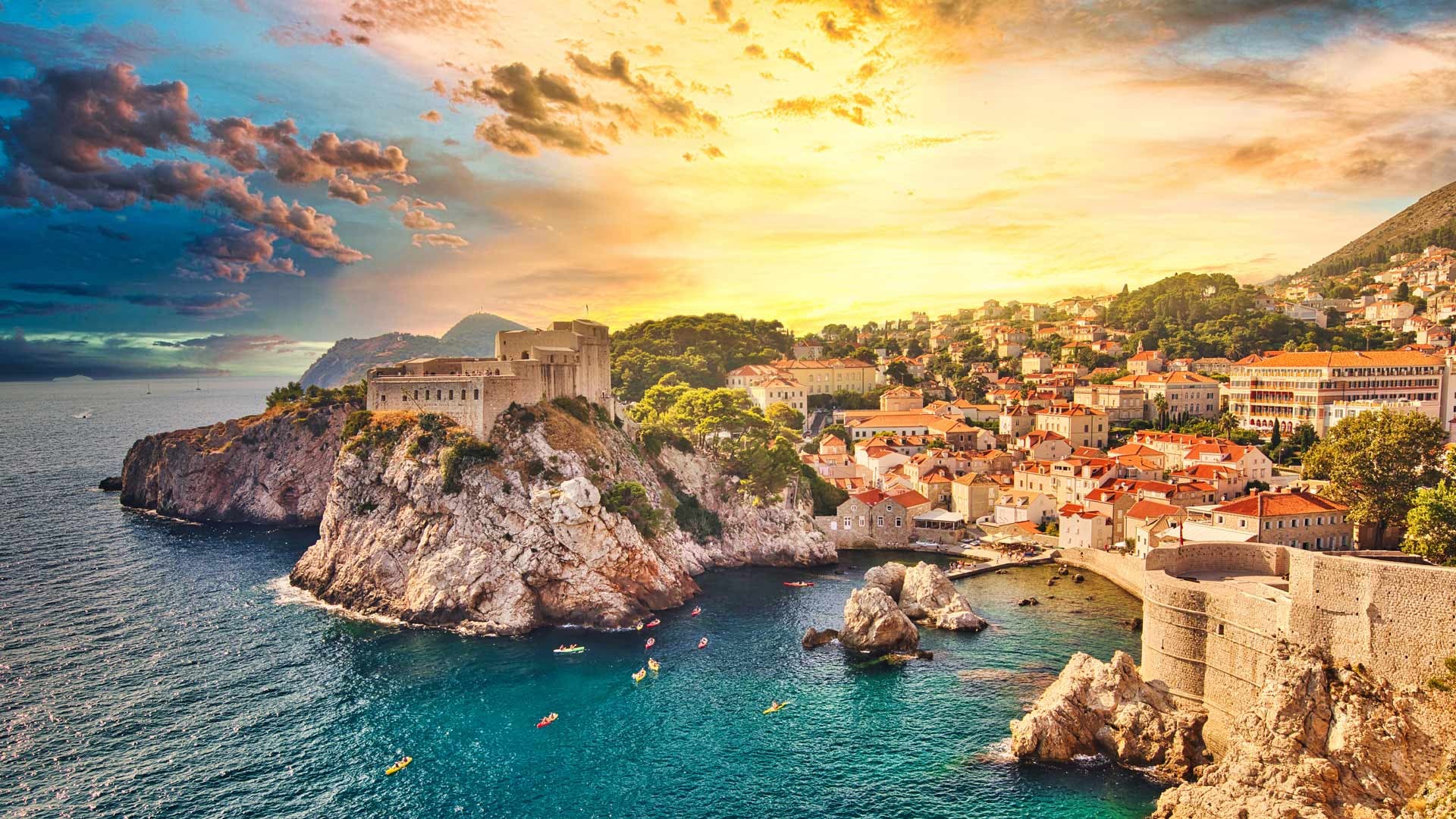 MomentoSnap outdoor photo booth at Dubrovnik, Srđ Sky View · Dalmatia, Croatia